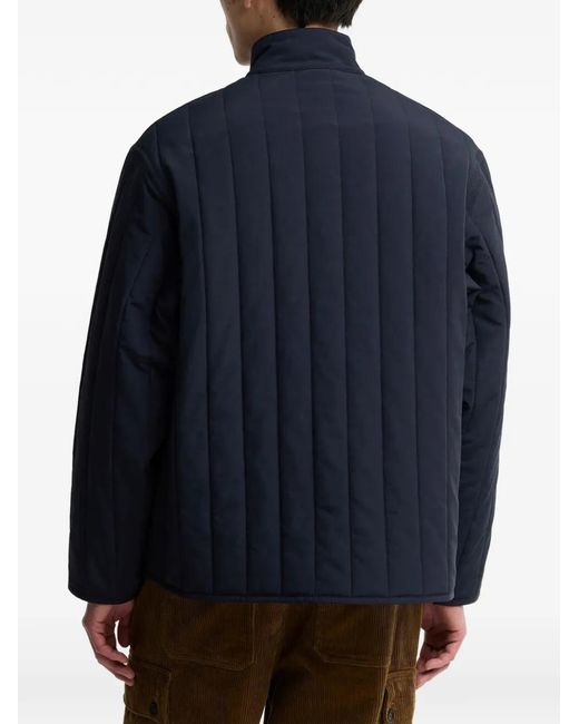 Barbour Blue Quilted High-Neck Jacket for men