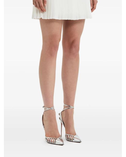 Rebecca Vallance White Pleated Double-Breasted Dress
