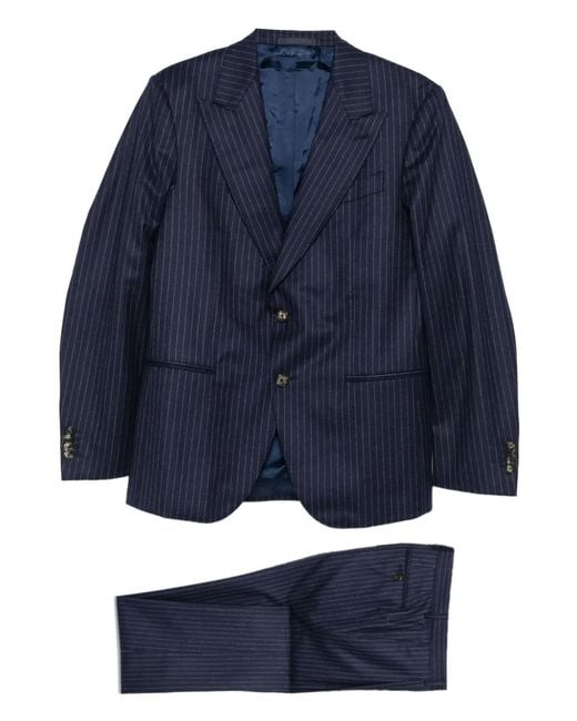 Caruso Blue Pinstripe Suit for men