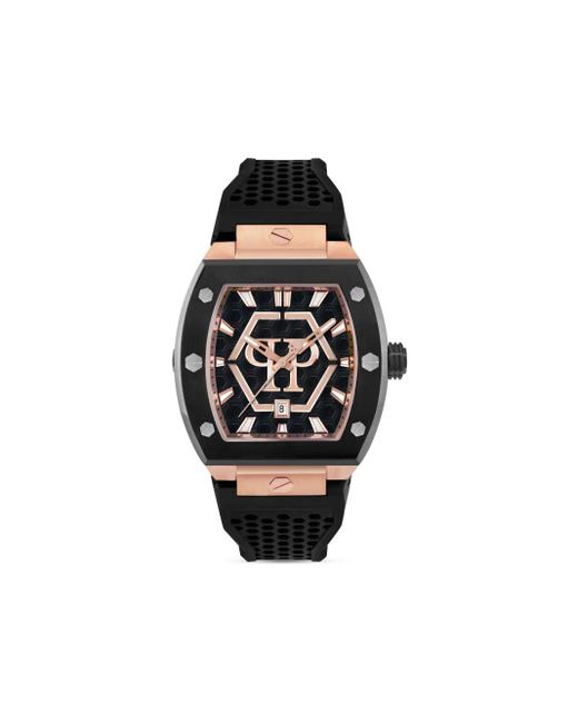 Philipp Plein Black Stainless Steel Watches The Hexagon Phantom for men