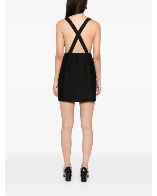 Macgraw Black Apron Mini Dress
