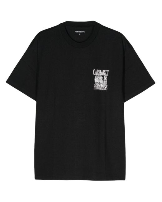 Carhartt Black Always A Wip Slogan T-Shirt for men