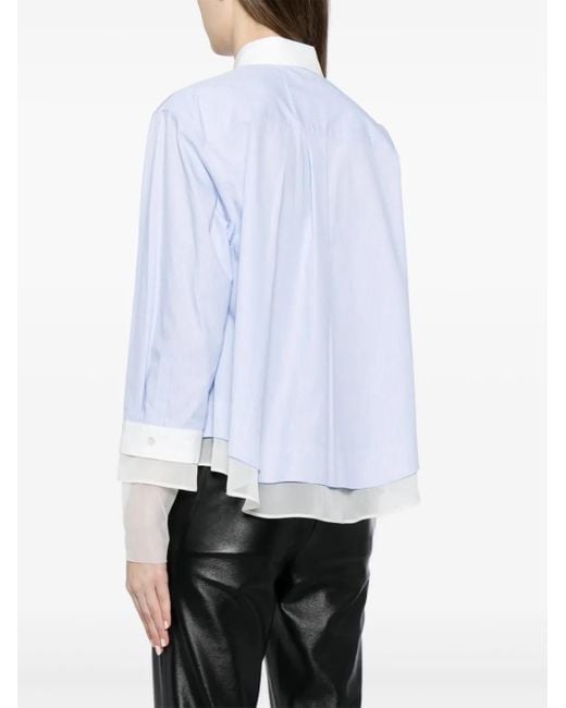 Undercover White Gestreiftes Hemd