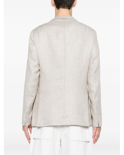 Boss White Hanry Two-Button Blazer for men