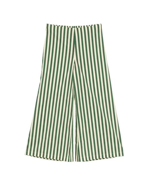 Simon Miller Green Striped Poplin Trousers