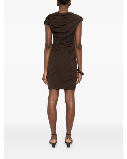 Entire studios Brown Twist-Design Mini Dress