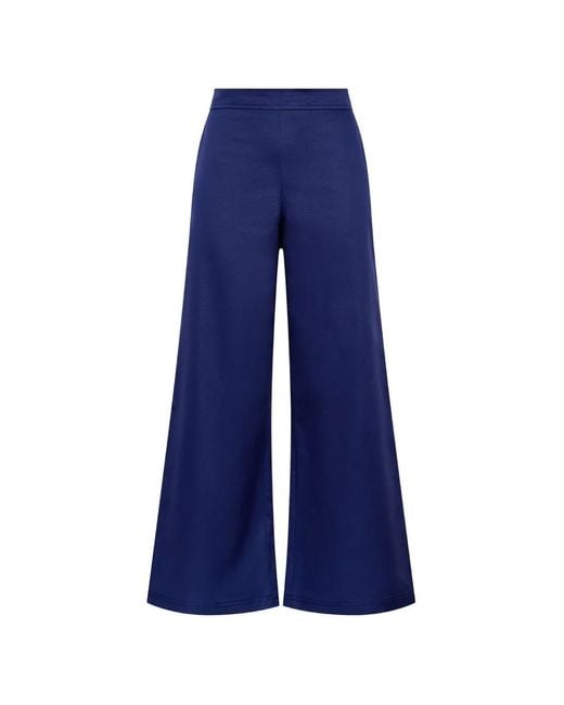 Maliparmi Blue Flared Ankle Trousers