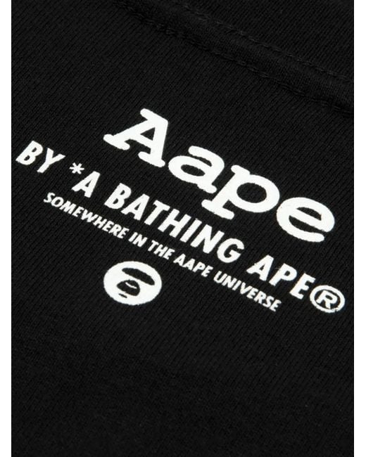 Aape By A Bathing Ape Black T-Shirt À Imprimé Camouflage for men