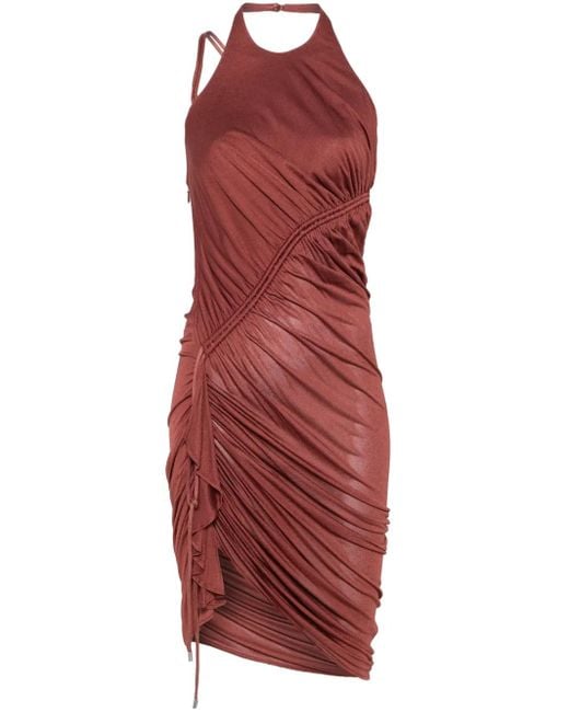 Blumarine Gathered-detail Mini Dress