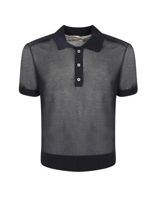 Carrera Gray Polo À Effet De Transparence for men