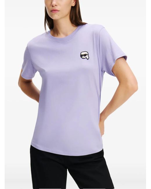 Karl Lagerfeld Purple Ikon T-Shirt