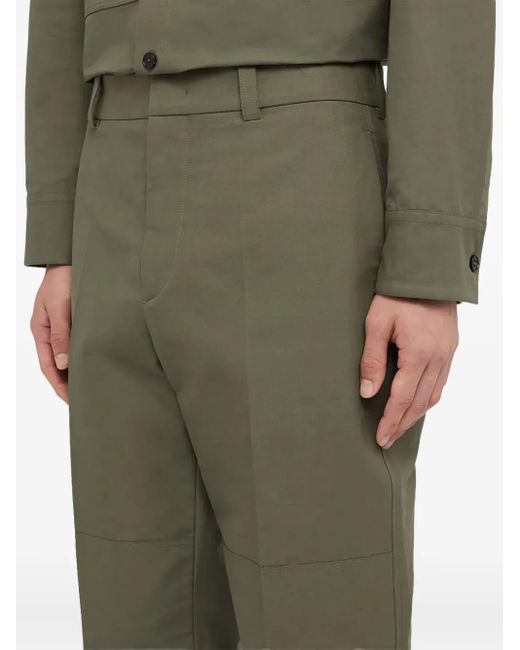 Jil Sander Green Panelled Trousers for men