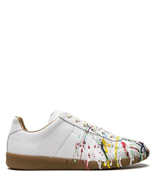 Maison Margiela White Replica Painter Low Top Sneaker