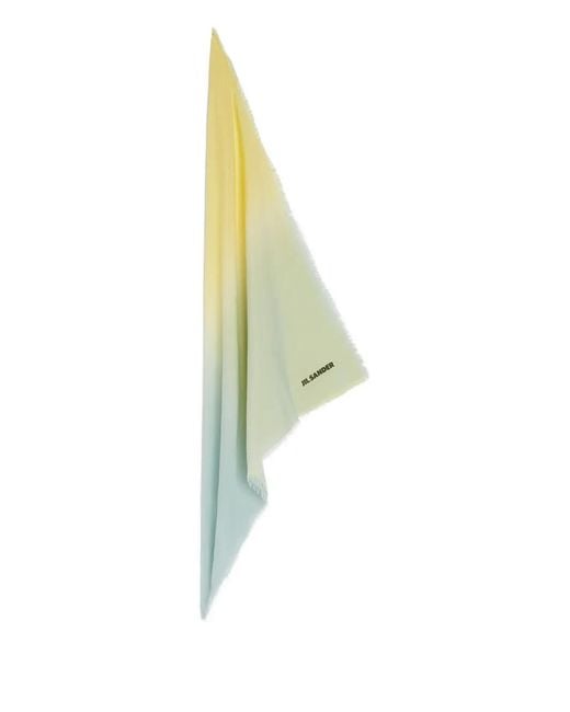 Jil Sander Yellow Gradient-Effect Scarf for men