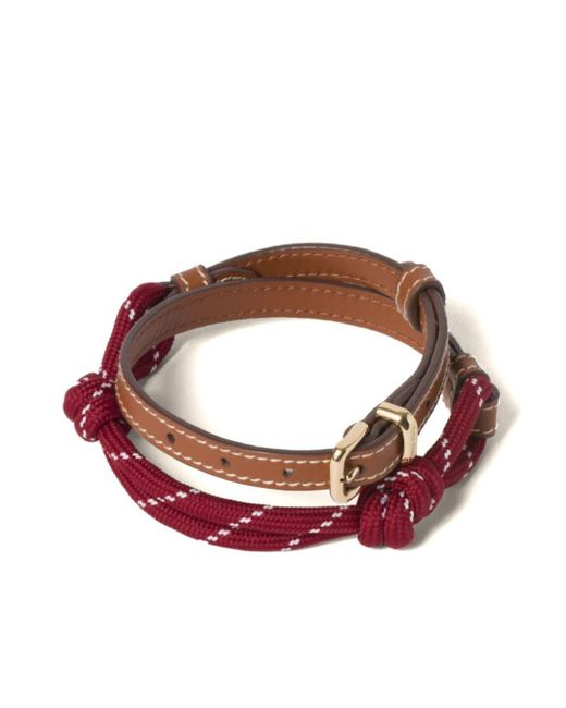 Miu Miu Pink Wrap-around Leather Bracelet