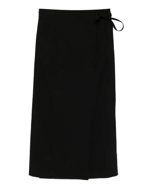 DUNST Black Wrap-Tie Skirt