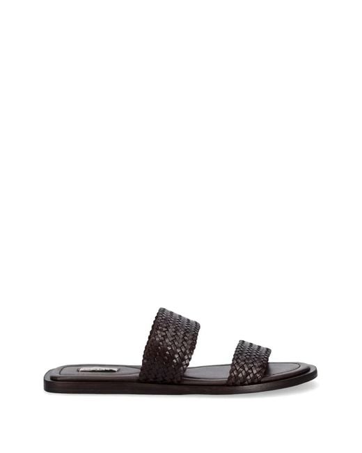 Gant White Woven Double-Strap Sandals