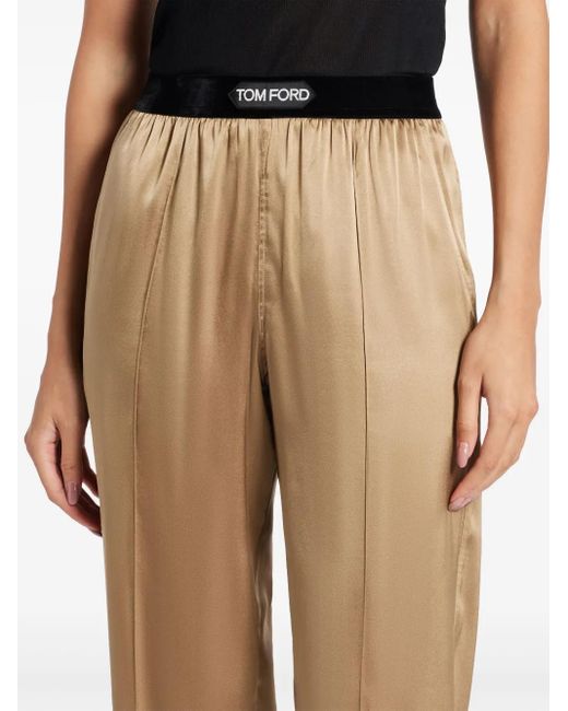 Tom Ford Natural Satin Silk Pajama Pants