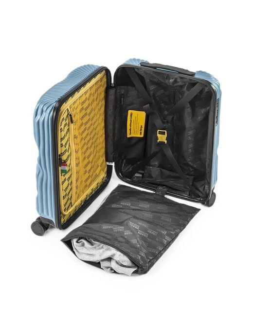 Crash Baggage Blue Small Stripe Suitcase