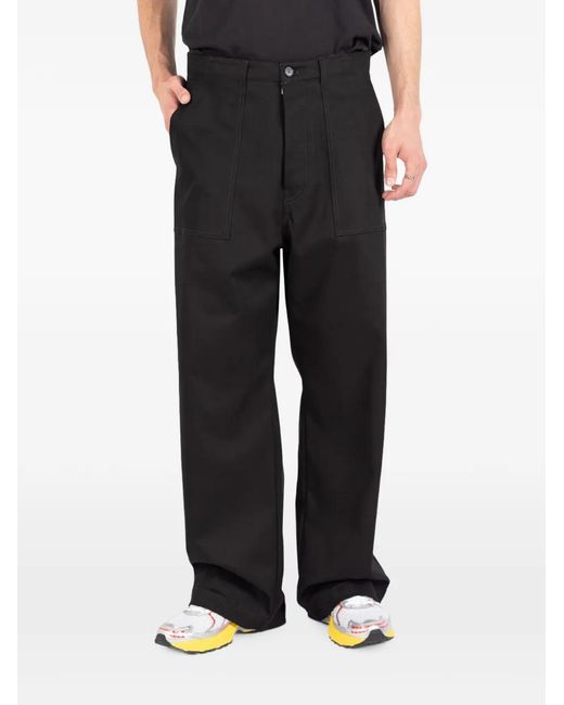 Societe Anonyme Black Supercargo Patch-Pocket Cargo Pants for men