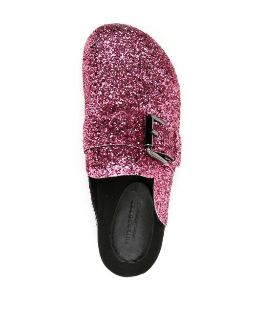 Philosophy Di Lorenzo Serafini Purple Glitter-Detail Sandals