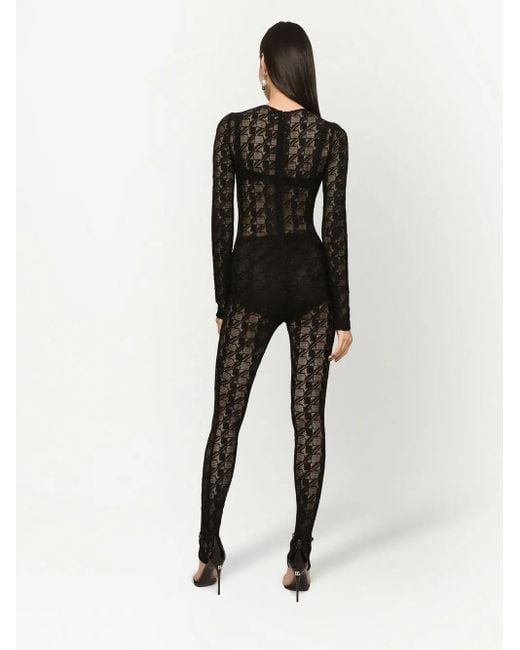 Dolce & Gabbana Black Logo Jumpsuit