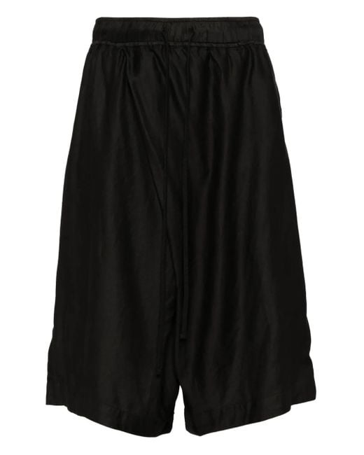 Julius Black Umbra Drop-Crotch Shorts for men