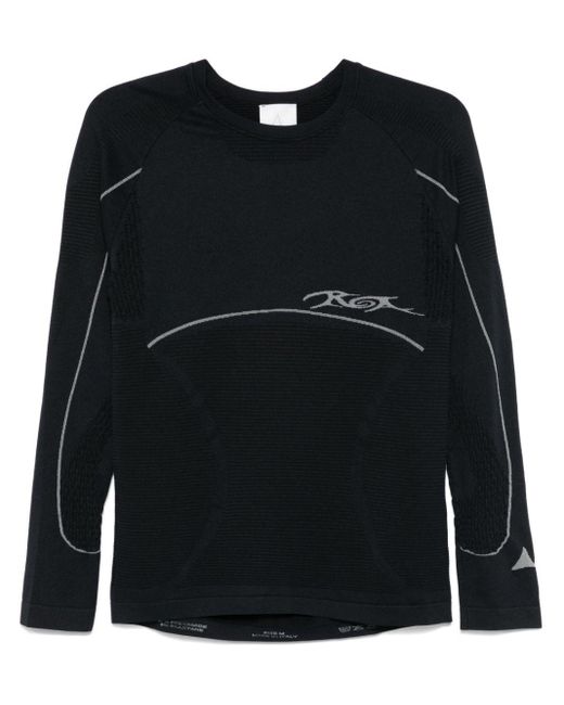 Roa Black Logo-Detailing T-Shirt for men