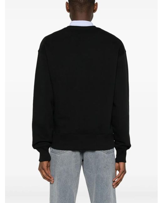 Egonlab Black Logo-Print Cotton Sweatshirt for men