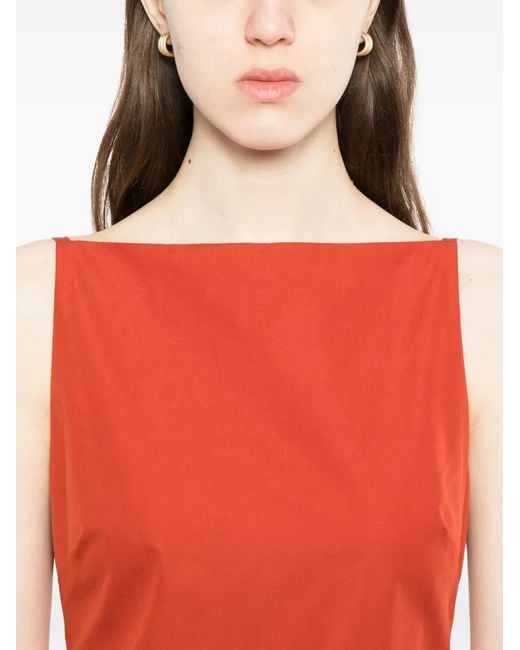 Adam Lippes Red Ren Midi Dress