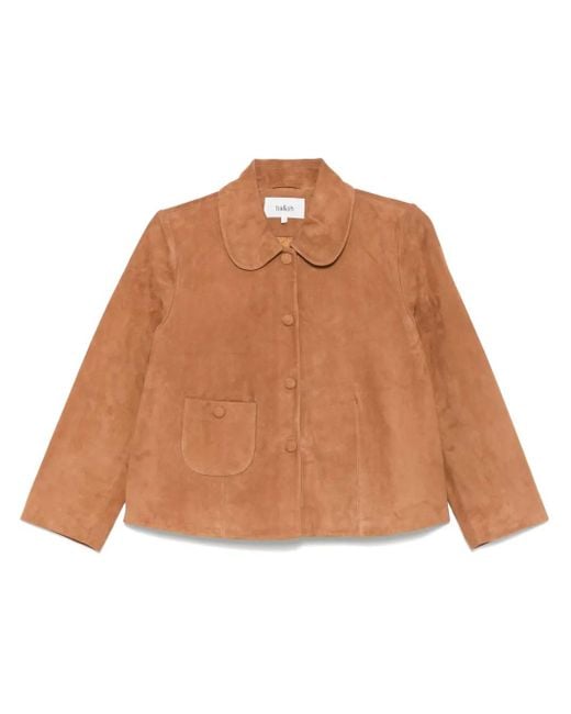Ba&sh Brown Suede Leather Jacket