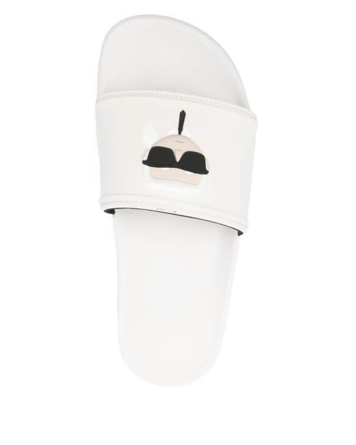 Karl Lagerfeld White Logo Slides