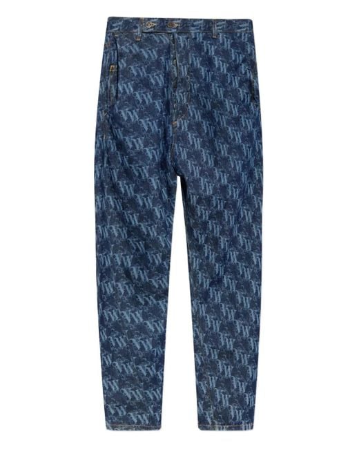 Vivienne Westwood Blue Jeans mit Muster