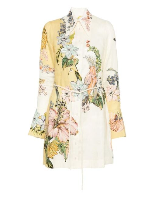 ALÉMAIS White Oleander Mini Dress