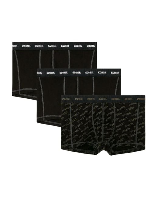 DIESEL Black Damien-Utlt Boxers (Pack Of Three) for men