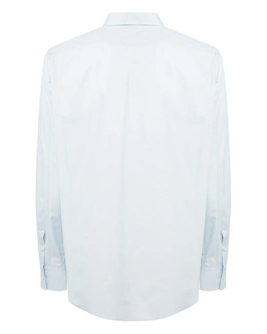 McQueen White Concealed Placket Shirt for men