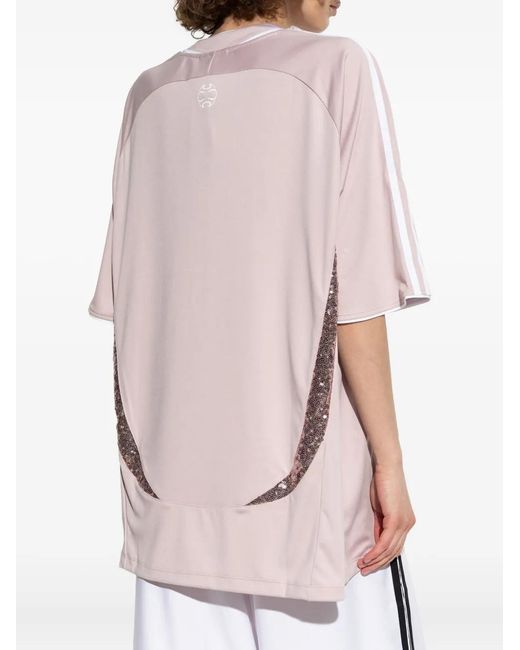 Adidas Pink Teamgeist Sequin-Panelled Jersey