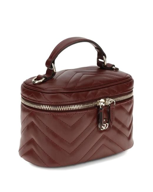 Gucci Purple Gg Marmont Handtasche Mit Henkel