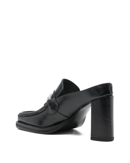 Martine Rose Square-Toe Chain Mules in Black | Lyst