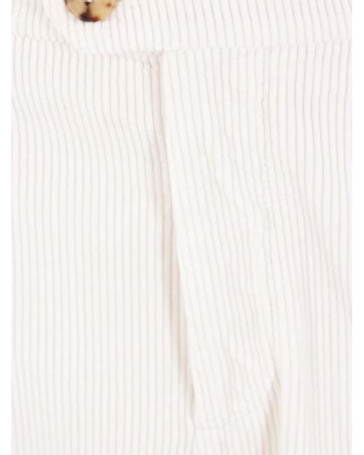 メンズ Brunello Cucinelli コーデュロイ パンツ White