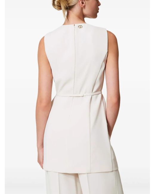 Twinset ベルテッド トップ White