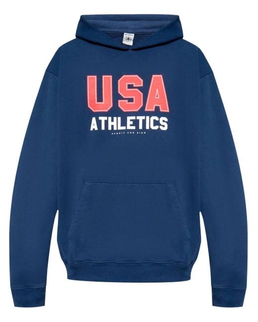 Sporty & Rich Blue Usa Athletics Hoodie