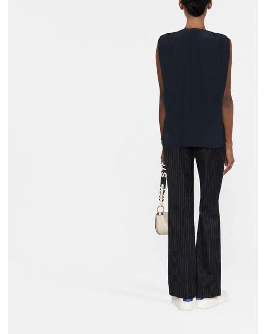 Stella McCartney Blue Buttoned Silk Blouse