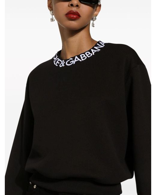 Dolce & Gabbana Black Sweatshirt mit Logo-Print