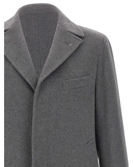 Tagliatore Gray Thomas Single-Breasted Coat for men