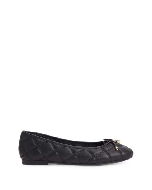 Tommy Hilfiger White Logo Charm Quilted Leather Ballerinas