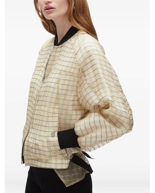 3.1 Phillip Lim Checked Bomber Jacket Natural