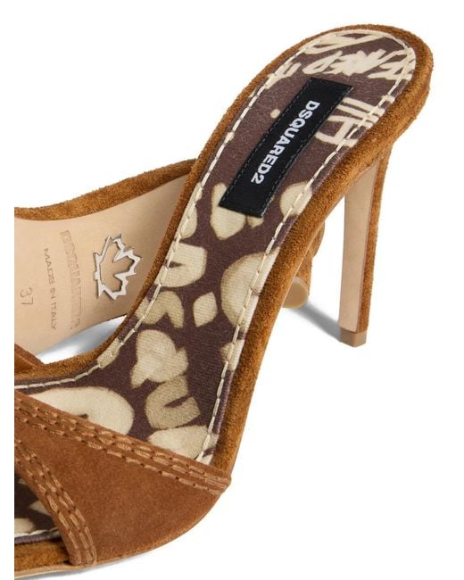DSquared² Brown Strappy Twin Mule Sandals