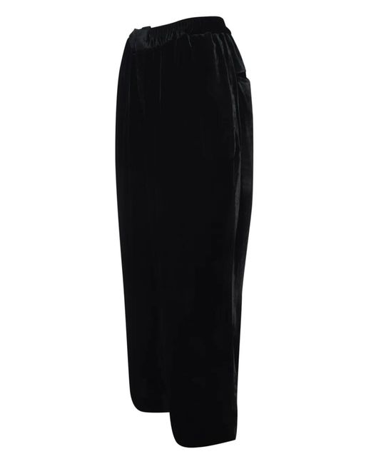 Biyan Black Fin Velvet Trousers