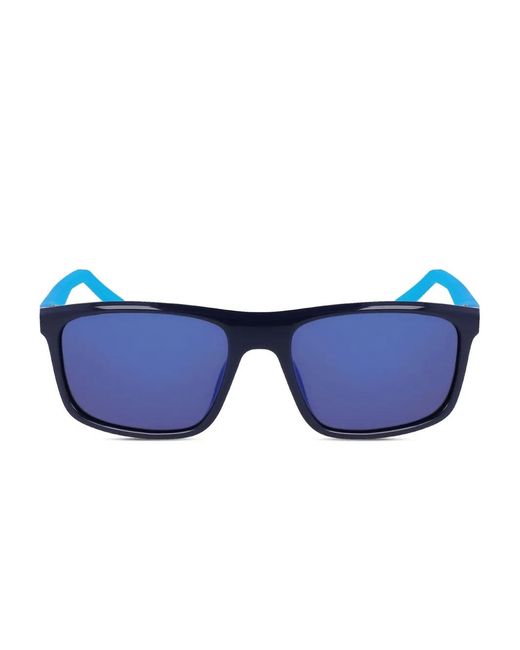 Nike Blue Fire Rectangle-Frame Sunglasses